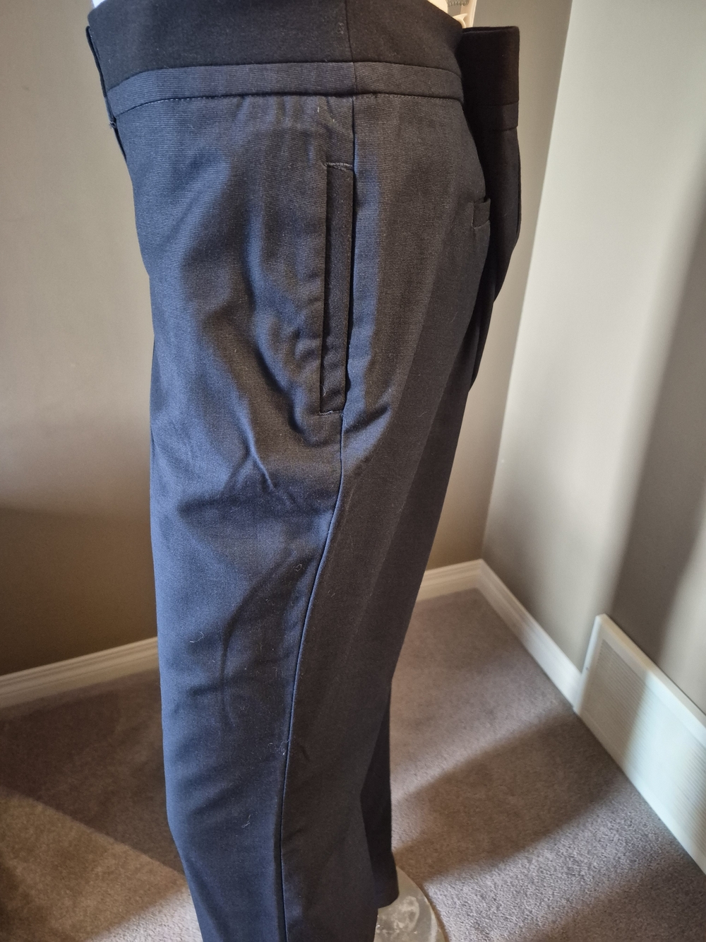 Ricki's Navy Blue With Black Trim Boot Cut Dress Pants - Picture 3 of 5